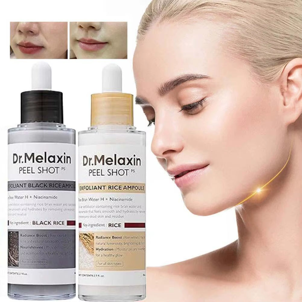 Dr. Melaxin Peel Shot White and Black Rice Exfoliating Essence Skin Lightening Contro Moisturizing Oil-Control Gentle Skin Care