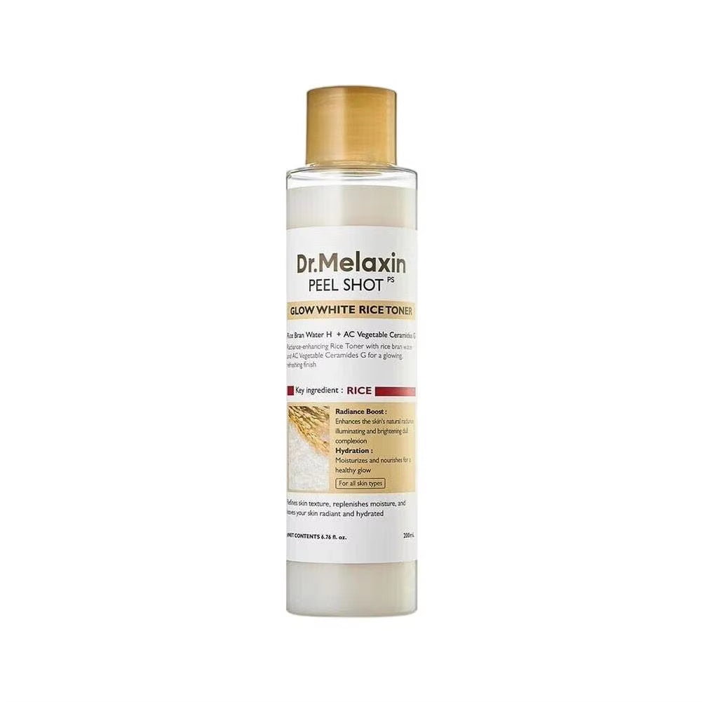 Dr. Melaxin Peel Shot White and Black Rice Exfoliating Essence Skin Lightening Contro Moisturizing Oil-Control Gentle Skin Care