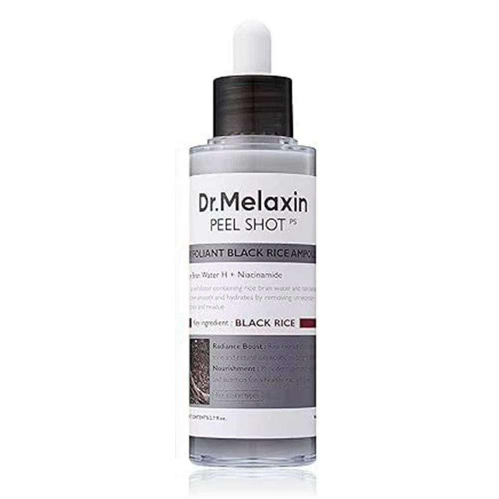 Dr. Melaxin Peel Shot White and Black Rice Exfoliating Essence Skin Lightening Contro Moisturizing Oil-Control Gentle Skin Care