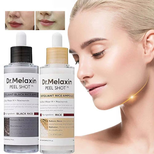 Dr. Melaxin Peel Shot White and Black Rice Exfoliating Essence Skin Lightening Contro Moisturizing Oil-Control Gentle Skin Care