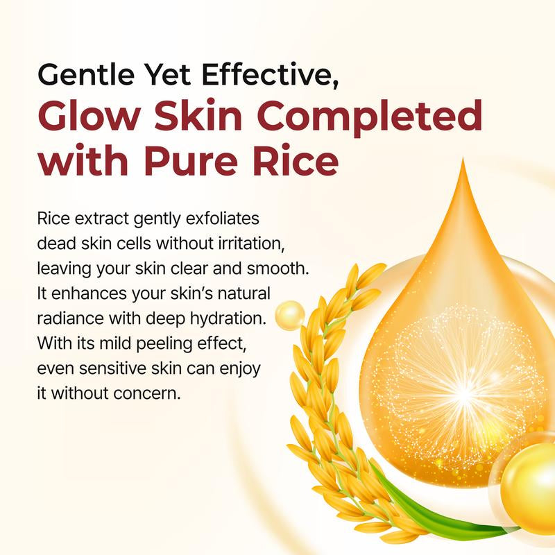 [Dr.Melaxin Official] Peel Shot Glow Rice Ampoule Duo - Serums for Brightening, Exfoliating, and Moisturizing - for All Skin Types